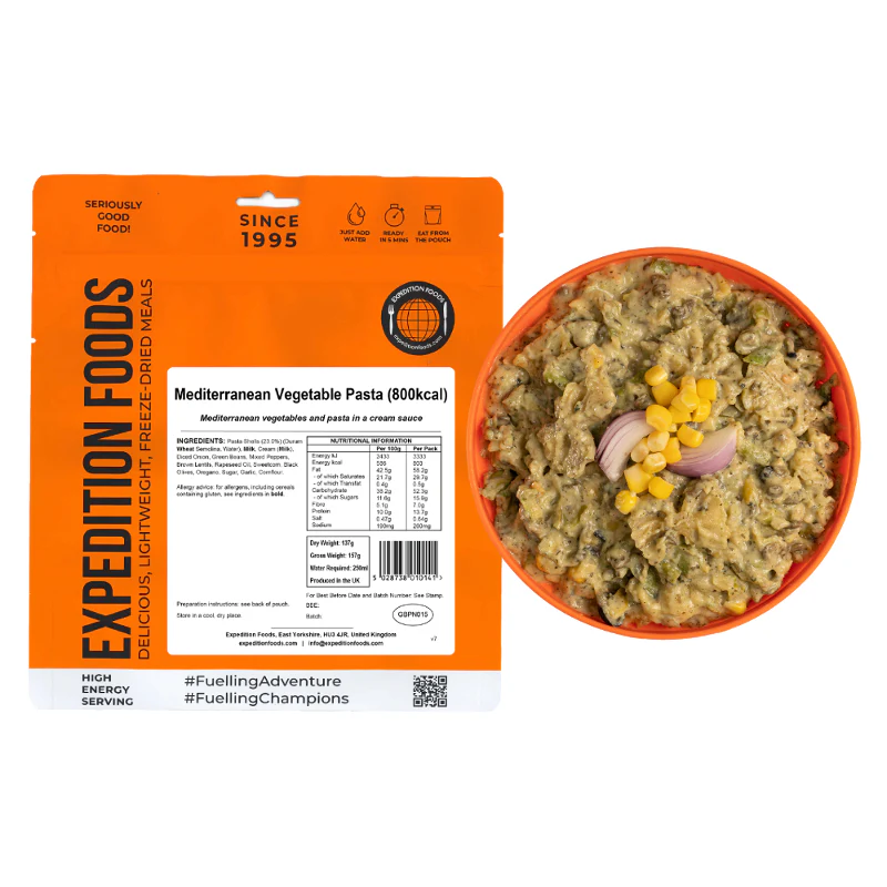 Expedition Foods Mediterranean Vegetable Pasta (High Energy) - Image 2