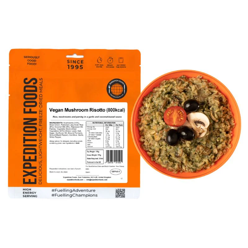 Expedition Foods Vegan Mushroom Risotto (High Energy) - Image 2