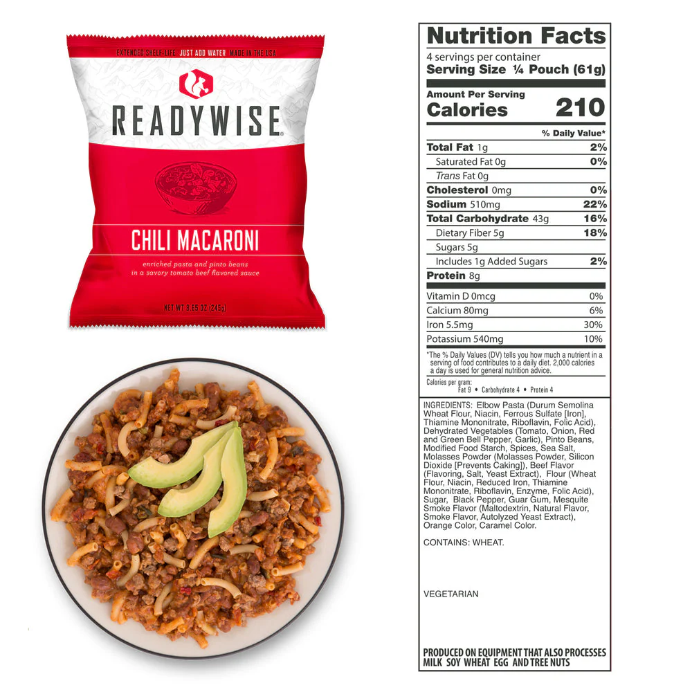 ReadyWise Emergency Food Supply - 120 Serving Entrée Vegetarian Meals - Image 13