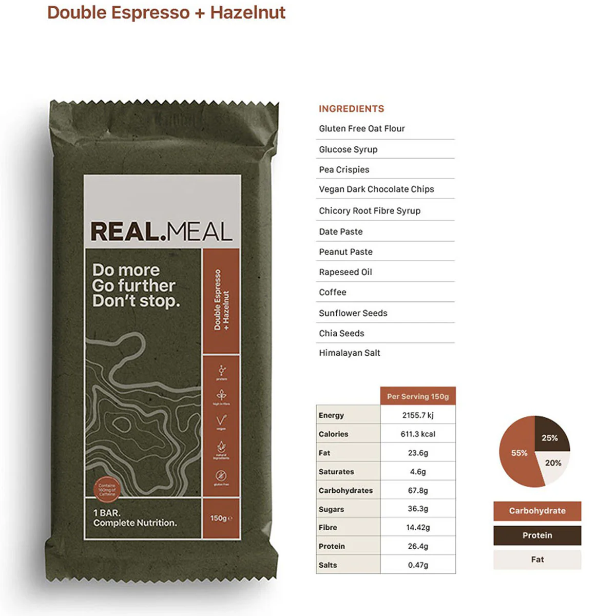 Real Meal Double Espresso & Hazelnut Bar - Image 4