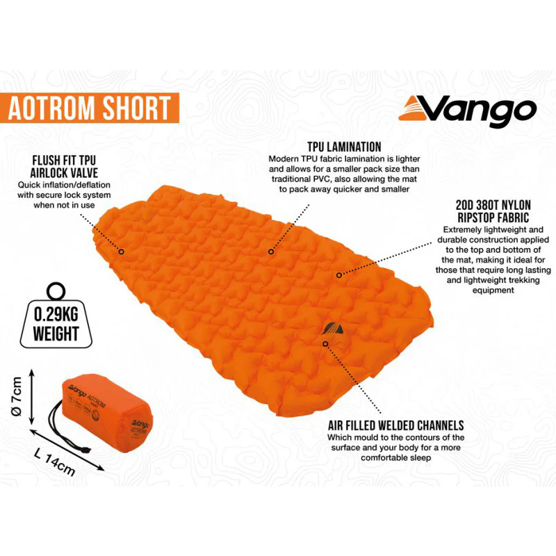 Vango Aotrom Short - Vango Orange - Image 2