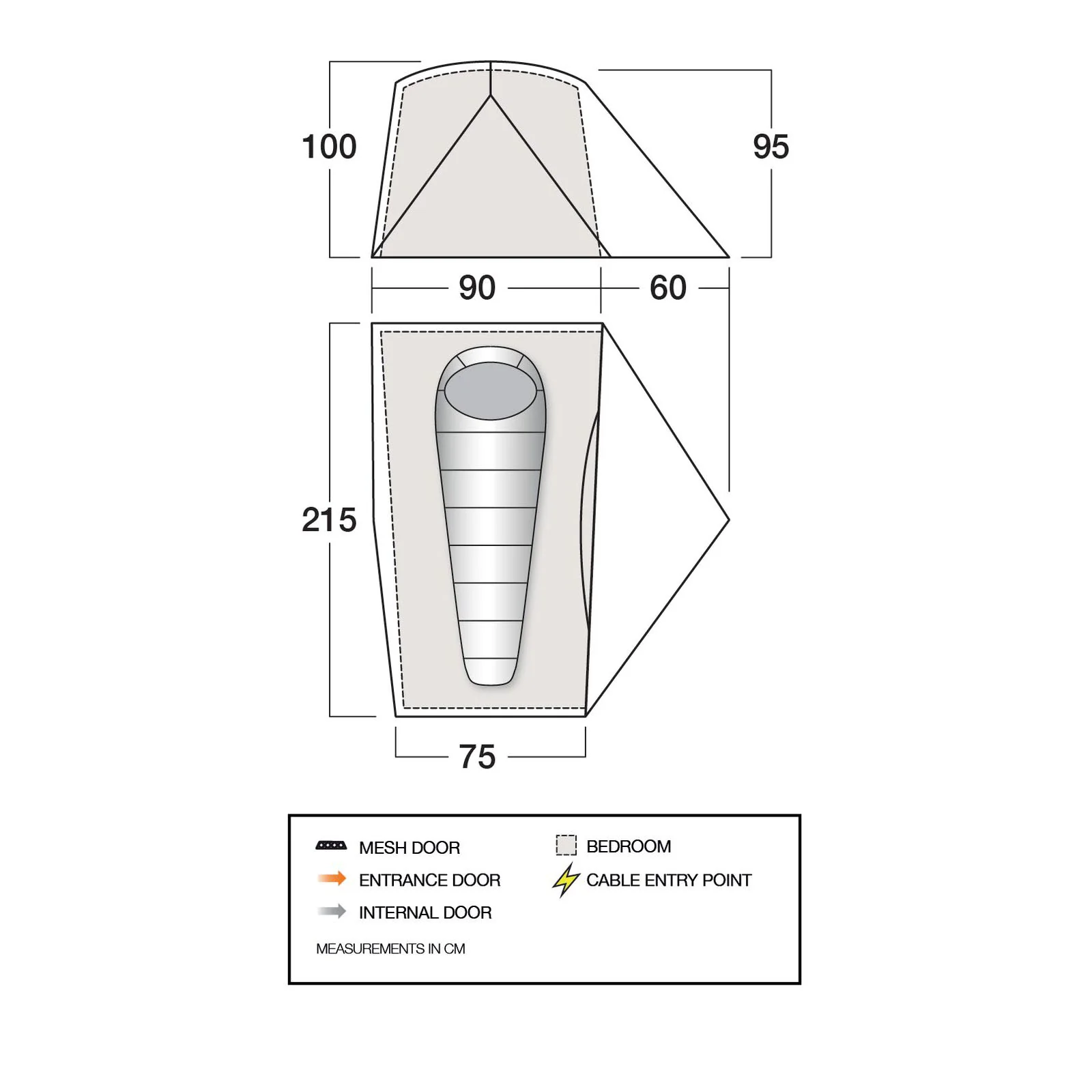 Vango F10 Radon UL 1 Tent - Alpine Green - Image 3